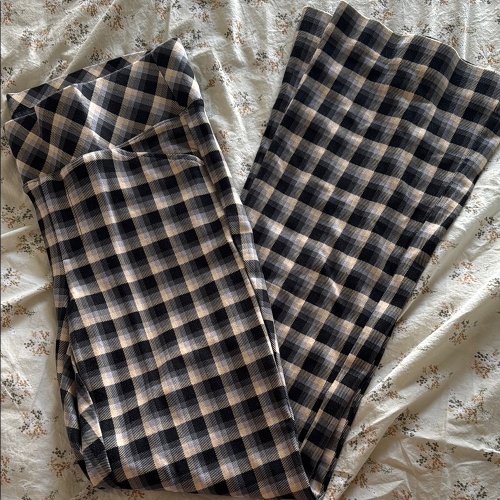 Torrid Black and White Plaid Pants